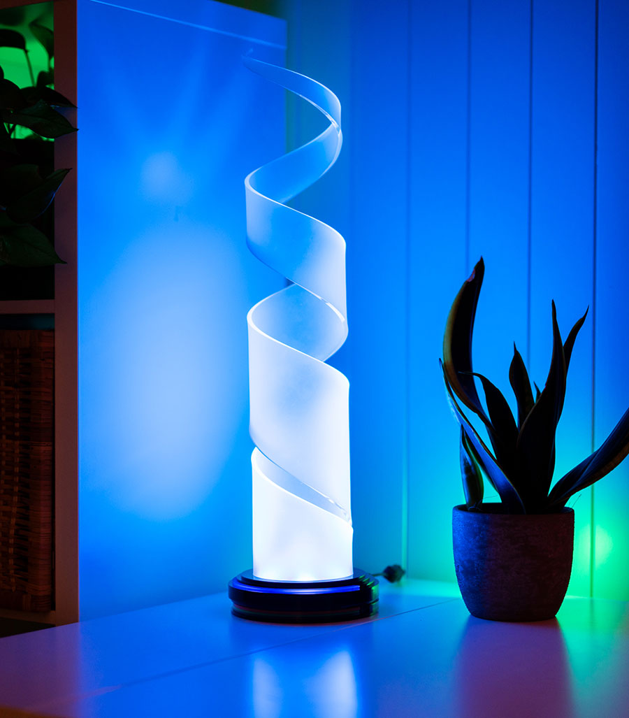SPIRALO 60 – Lampada da tavolo LED di design con lenti colorate